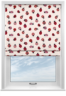 Wee Blue Bell Little Ladybirds, Poppy - Roman Blind